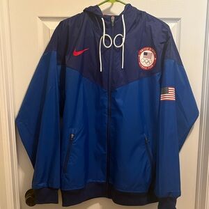U.S. Olympic Team Men's Navy Blue Windbreaker.